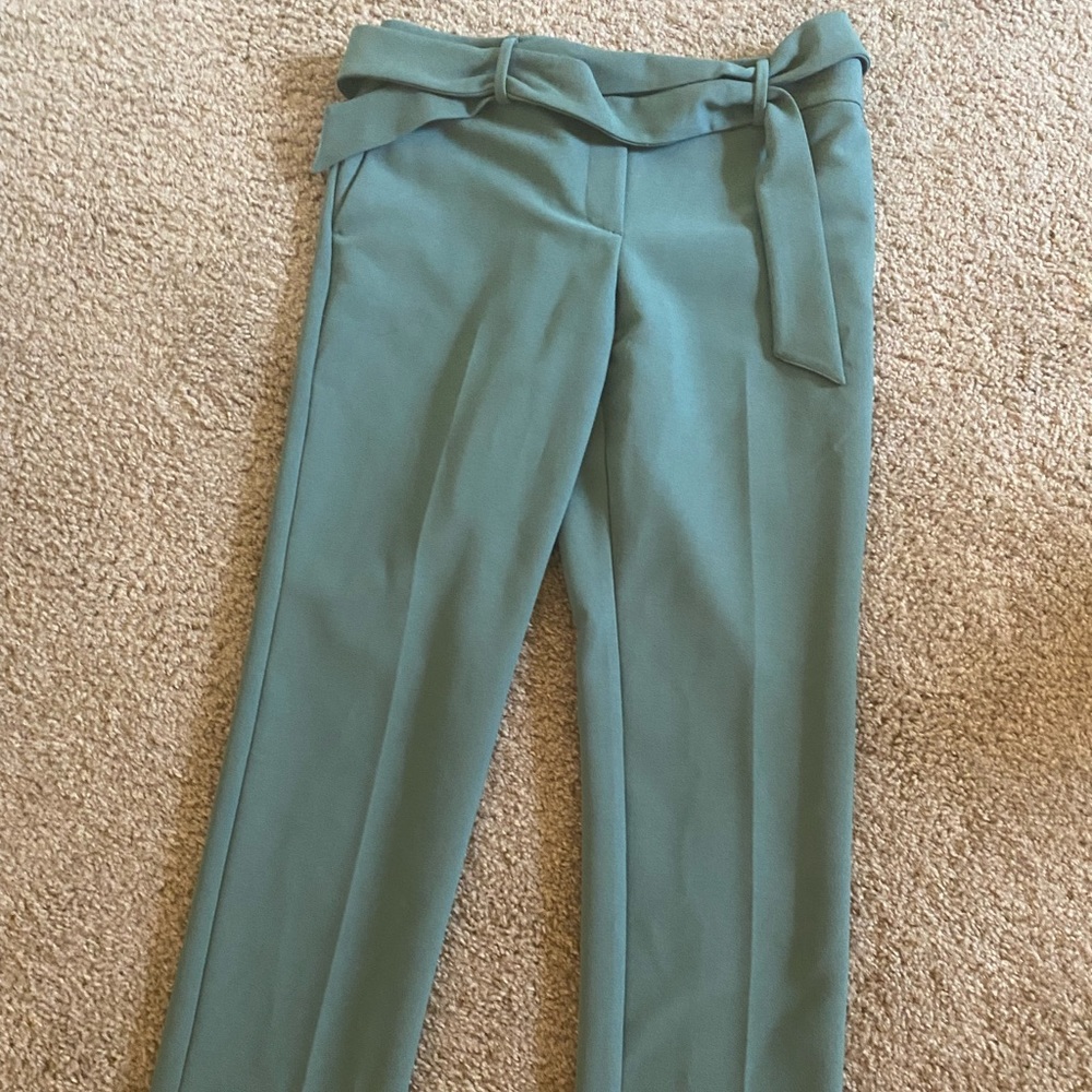 comfy work pants with fun bow belt tie